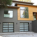 Frameless aluminum glass modern garage door